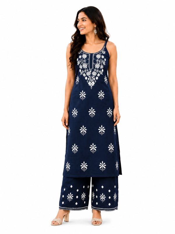 Kurta Palazzo Set navy blue