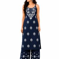 Kurta Palazzo Set navy blue