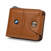 Men's Leather Style Bi-Fold Wallet Tan Brown