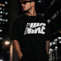 Men's Loose Fit Oversized Short Sleeve T-Shirt black