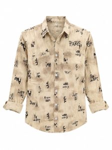 Men Regular Shirt with Typography and Text Print