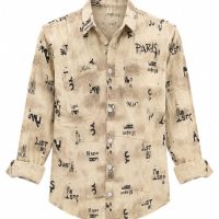 Men's Regular Shirt with Typography and Text Print