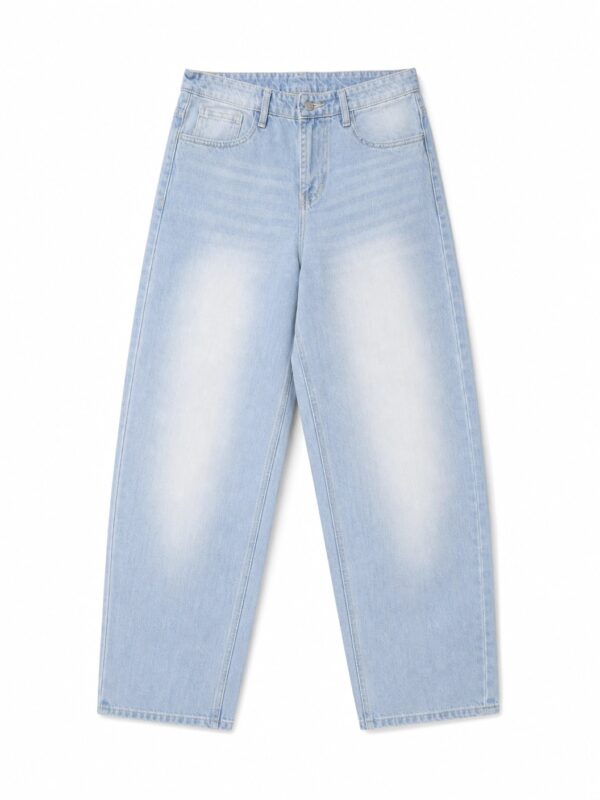 Men's Relaxed Fit Loose Baggy Denim Jeans ice blue