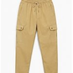 Men's Solid Cargo cream