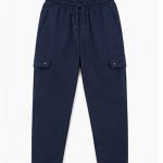 Men's Solid Cargo neavy blue