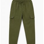 Men's Solid Cargo olive green