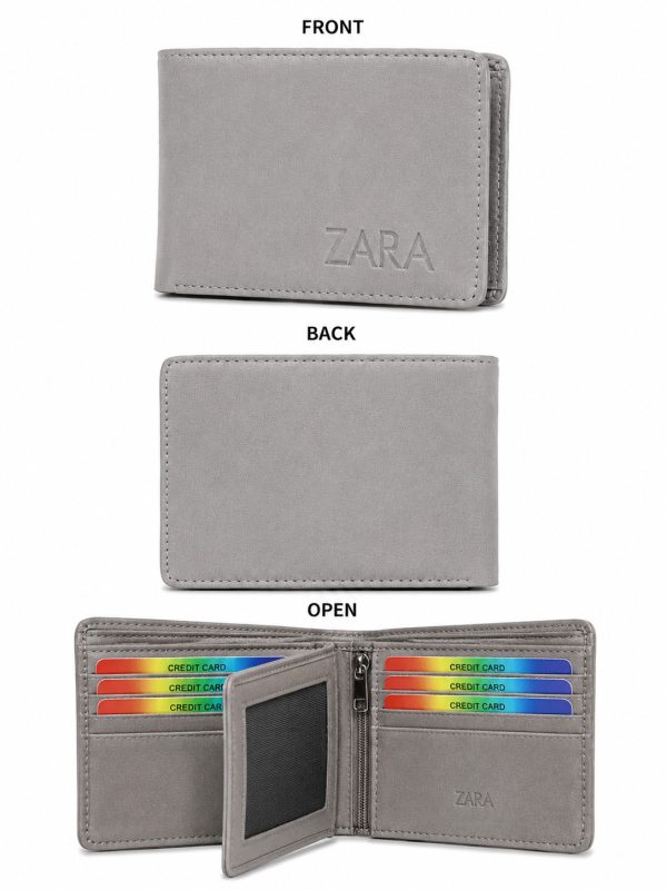Multi Card Holder Men's Wallet ash Grey