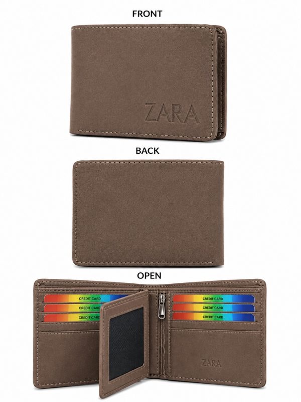 Multi Card Holder Men's Wallet coffe brown