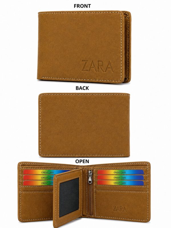 Multi Card Holder Men's Wallet tan brown
