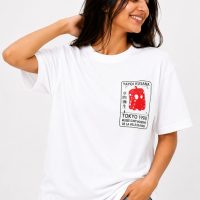 Oversized Graphic Printed T-Shirt white