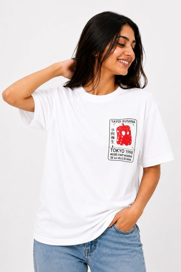 Oversized Graphic Printed T-Shirt white