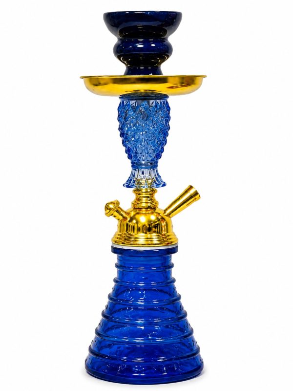 Pineapple Design Glass Hookah Set blue