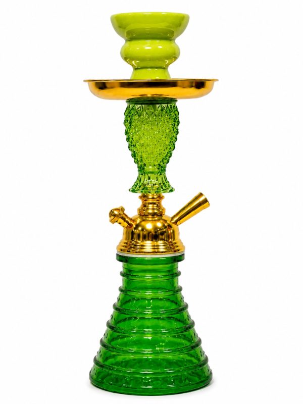 Pineapple Design Glass Hookah Set green