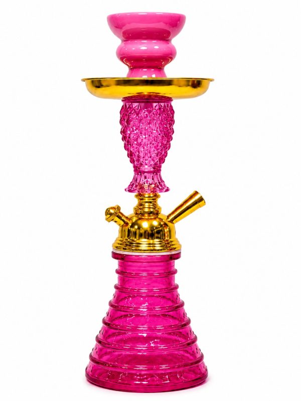 Pineapple Design Glass Hookah Set pink