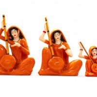 Rajasthani Lady Musician Showpiece Set (3 Pieces)