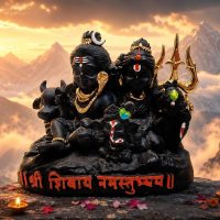 Shiv Parivar Murti with Trishul.