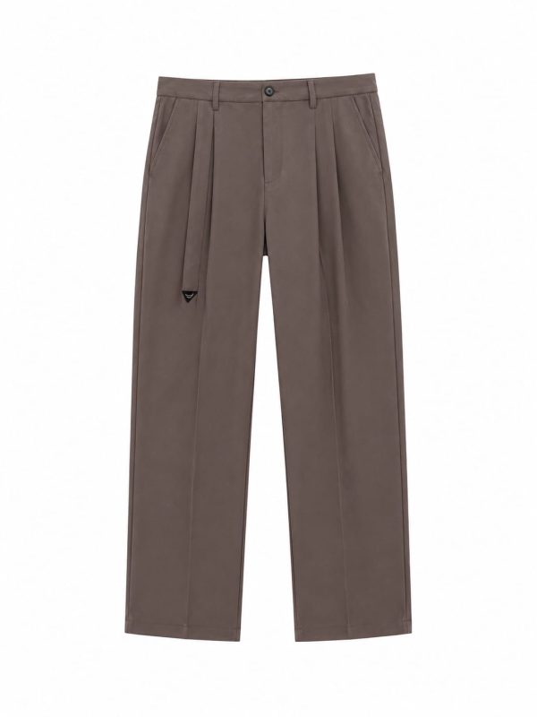 Taupe Brown Loose Fit Trouser for Men