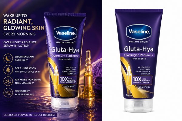 Vaseline Overnight Radiance Gluta-Hya Serum Lotionvv