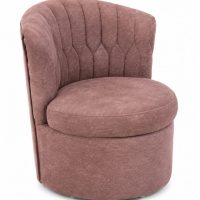 Velvet Suede Single Seater Lounge Chair (Dusty Rose)