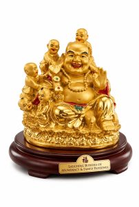 Laughing Buddha Golden Showpiece