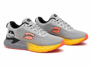 SKECHERS Men Grey Regular Fit Sports Running Shoes