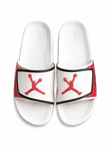 Men's Sporty White & Red Slide Slippers