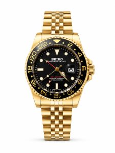 SEIKO Inspired GMT-Master II Style – Luxury Gold Tone Watch