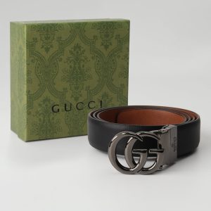 GG Style Reversible Leather Belt for Men