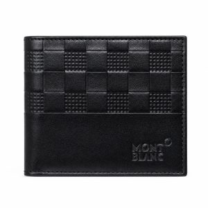 Checkered Leather Wallet for Men NARP0084