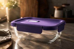 Airtight Glass Food Storage Container with Lock Lid NARS0034