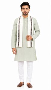 Traditional Off-White Cotton Stole NARP0094