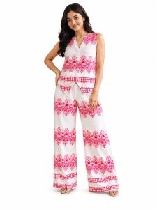 Ethnic Print Sleeveless Co-Ord Set NARP0151