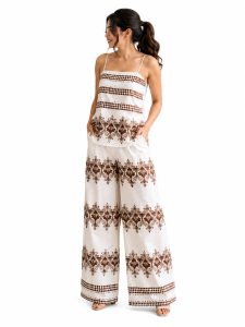 Ethnic Print Sleeveless Co-Ord Set NARP0147