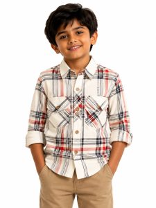 Boys Stylish Checkered Shirt NARP0107