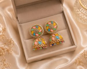 Multicolor Jhumka Earrings NARP0194
