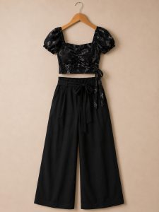 Elegant Black Co-Ord Set for Women NARP0282