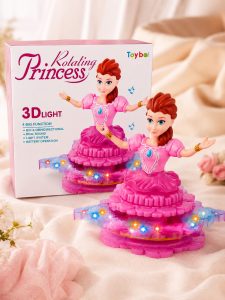 Rotating Princess Doll Toy with 3D Lights Music and Moving Base NARP0363