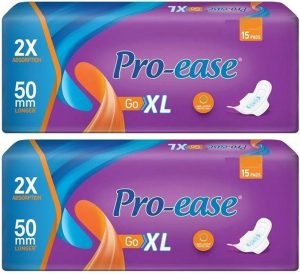 Pro-ease Go XL 2X Absorption - 15+15 Pads` Sanitary Pad NARP0397