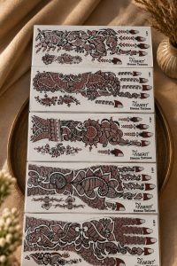 Easy Apply Hand Henna Tattoo Stencils NARP504