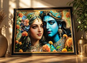 Radha Krishna Divine Wall Painting NARP511
