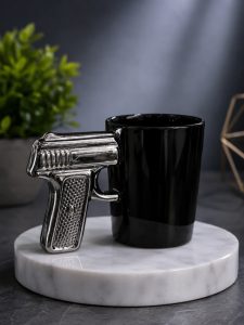 Ceramic Mug with Gun-Shaped Handle NARS0076