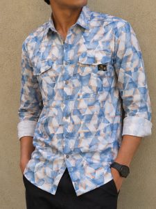 Men's Geometric Printed Casual Shirt NRAH0002