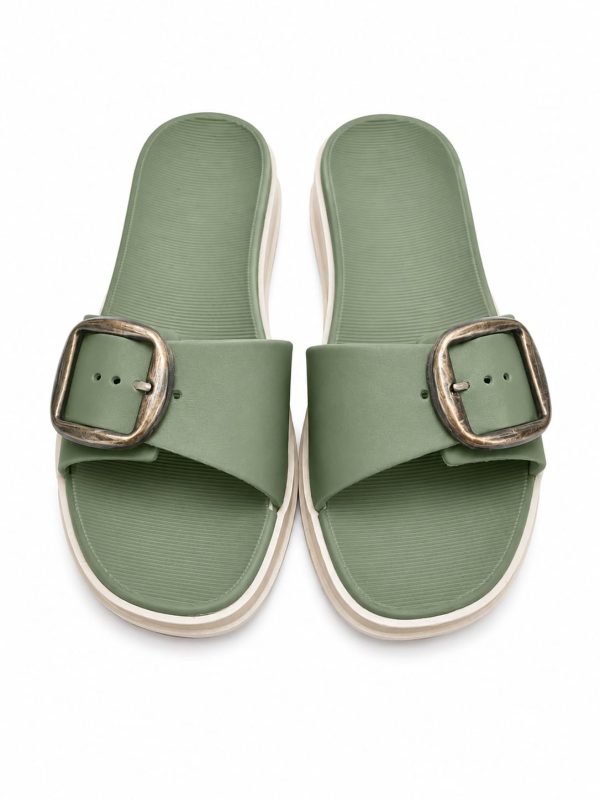 Women Buckle Slippers