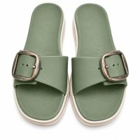 Women Buckle Slippers