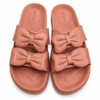 Women Double Bow Strap Slippers