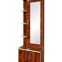 Wooden Dressing Table with Storage Shelves and Lock .