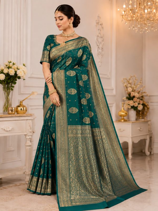 Dark Teal Green saree Dark Teal Green saree