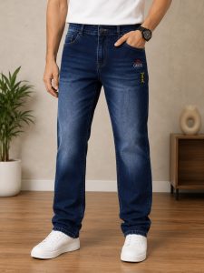Men's Regular Fit washed Blue Jeans NARH010