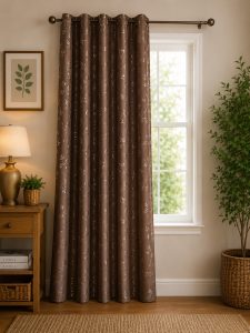 Floral Window Curtain With Eyelets NARH0075
