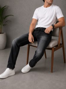 Men's Black Denim Jeans NARH0013